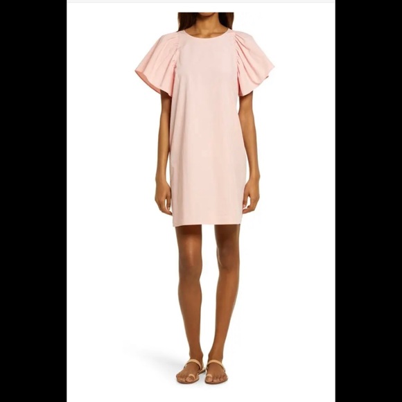 Madewell Fan Sleeve Poplin Mini Dress - Picture 2 of 9